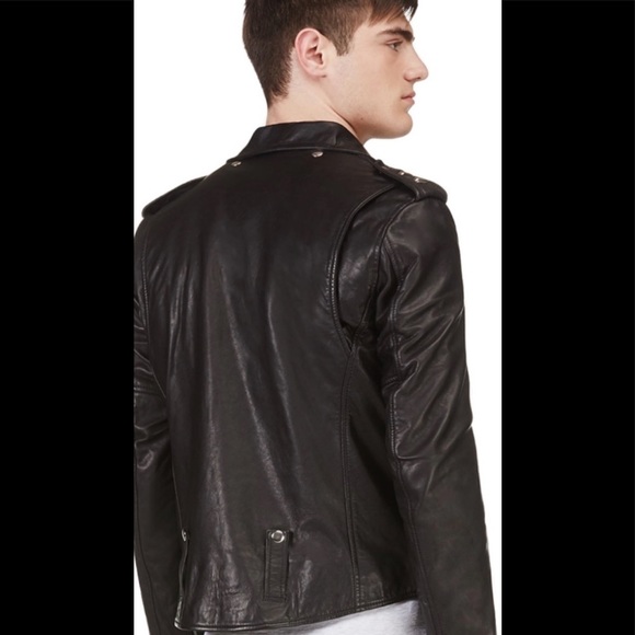 BLK DNM Leather biker Jacket No.65. Size Medium. BNWT - Picture 8 of 15